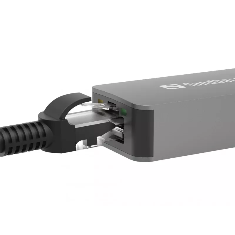 USB-C/A-Adapter SANDBERG 136-68 mit 2,5-GbE-RJ45-Ethernet-Anschluss