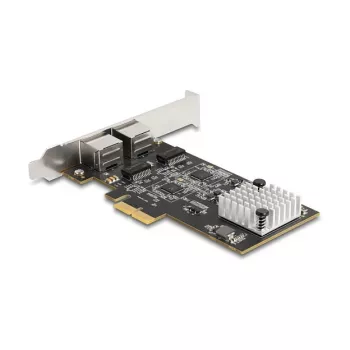 DeLOCK 81261 PCI Express x2 Netzwerkkarte, 2 x RJ45 5 Gigabit LAN