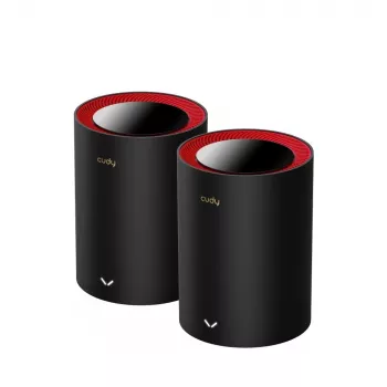 Cudy M3000 2er-Pack Dualband (2,4 GHz / 5 GHz) Wi-Fi 6 (802.11ax) Schwarz, Rot 1 Intern