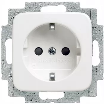 BUSCH JAEGER 2CKA002011A1888 - Typ F - 2P+E - Weiß - IP20 - 250 V - 16 A