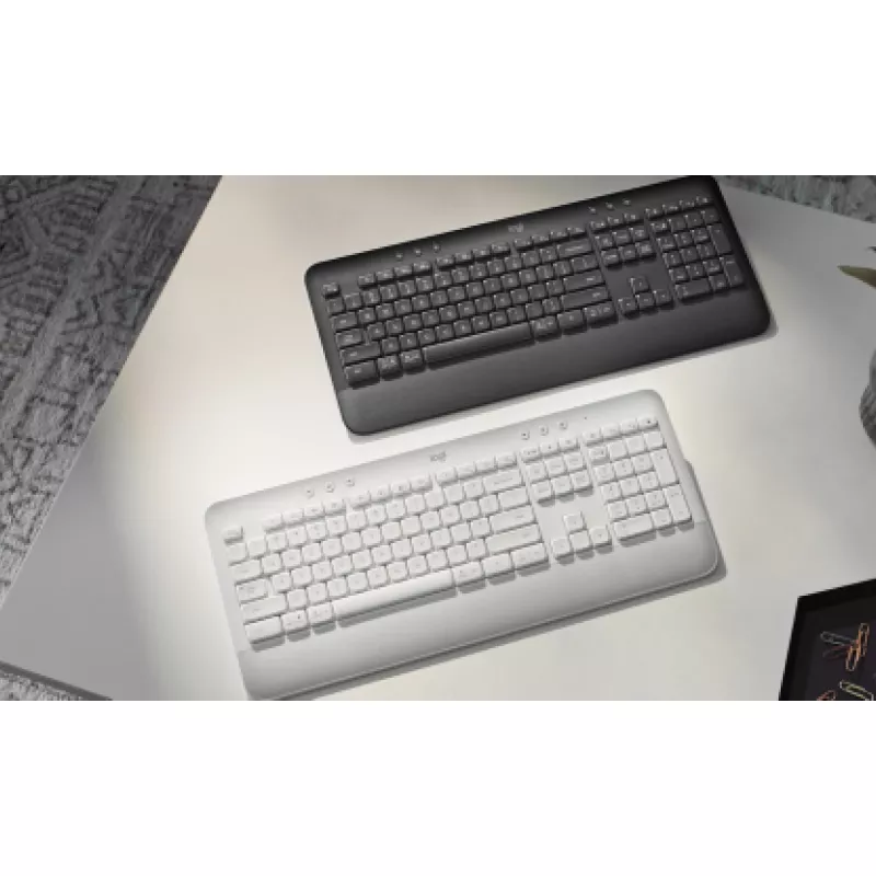 Logitech Signature K650 - Tastatur - Kabellos - Bluetooth 5.1 - QWERTY - Spanisch - Graphit (920-010917)
