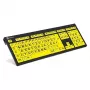 Logickeyboard XL Print NERO Office USB QWERTZ German Schwarz Gelb