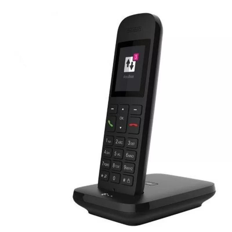 Telekom Sinus 12 Analogtelefon mit Rufnummernanzeige Schwarz