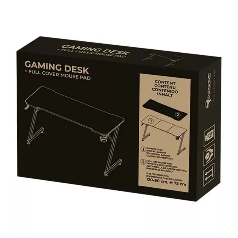 Computertisch Subsonic SA5706 Schwarz Gerade PVC 120x60 cm