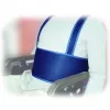 Rollstuhlstabilisierungsgurt Aston Secuback Typ 2 — abdominaler Haltungshilfegurt, Textil, verstellbar bis 150 cm, 20 cm breit, blau