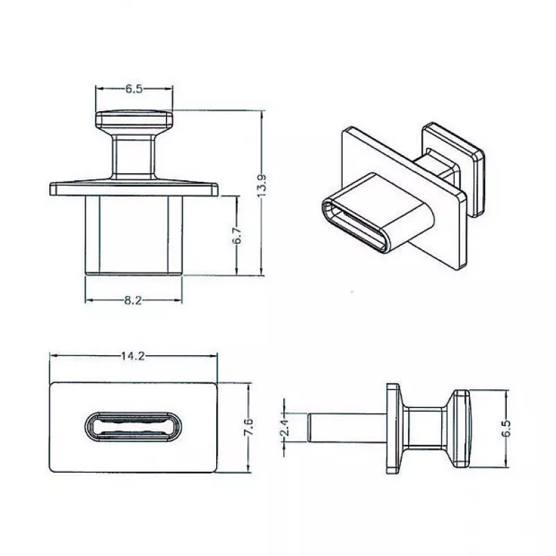 Buchsen-Schutzkappe USB Type-C DeLOCK 64015