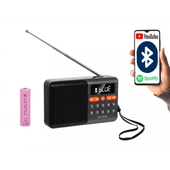 Tragbares analoges AM/FM-Bluetooth-Radio BLOW RA18 mit FM-Tuner und Bluetooth-Konnektivität