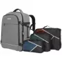 Rucksack Manhattan Rome Notebook Travel 43,9 cm (17,3 Zoll) Zwei Hüllen 40 L Hellgrau