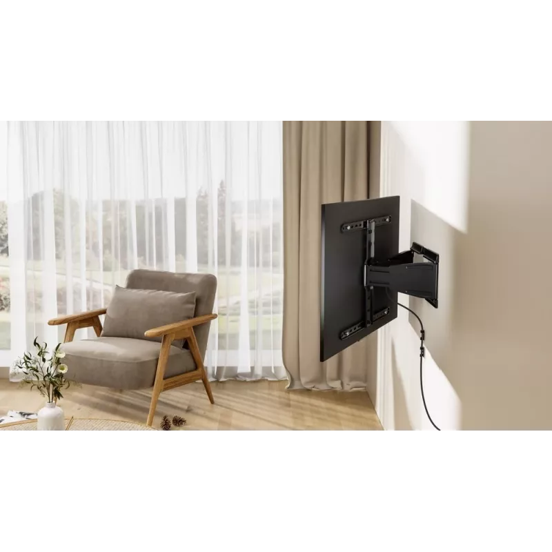 Vollbewegliche TV-Wandhalterung GEMBIRD WM-90ST-02 für 43–90 Zoll Bildschirme, Gelenkhalterung, VESA 100x200–600x400, 50 kg Tragkraft
