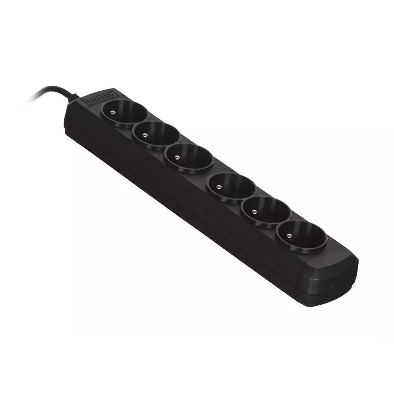 ActiveJet Steckdosenleiste 6GNU - 3M - C, 6 Steckdosen, Typ E, 3 m Kabel, 10 A, schwarz