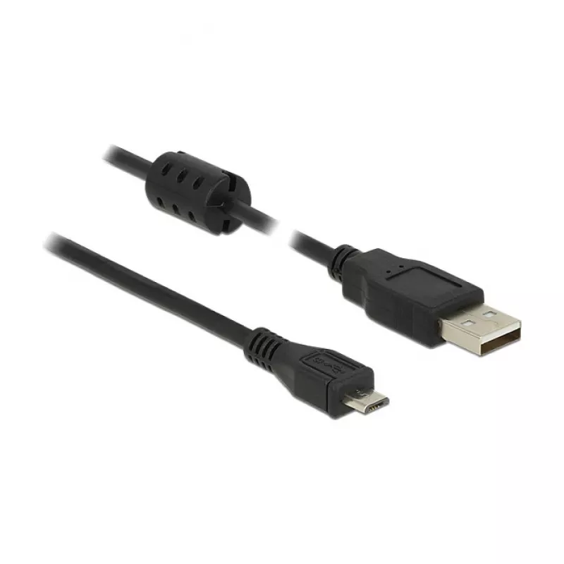 USB-Kabel DeLOCK 1m USB 2.0-A Micro-B Schwarz