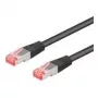Wentronic Goobay CAT 6a Patchkabel, S/FTP (PiMF), Schwarz, 7,5 m - LSZH halogenfrei, Kupfer (93853)