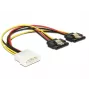 Internes Stromkabel DeLOCK 85237 0,2 m Molex auf 2 x SATA