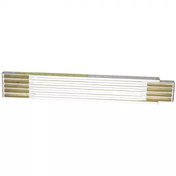 Gliedermaßstab STANLEY 0-35-458, Holz, 2 m, 17 mm breit, weiß/gelb