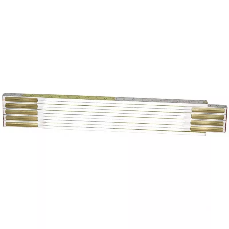 Gliedermaßstab STANLEY 0-35-458, Holz, 2 m, 17 mm breit, weiß/gelb