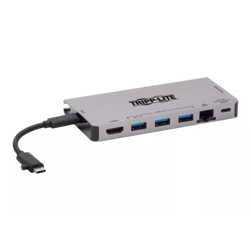 USB-C Dock - 4K HDMI, USB 3.2 Gen 1, USB-A Hub, GbE, Speicherkarte, 100W PD-Ladung, abnehmbares Kabel U442-DOCK5D-GY