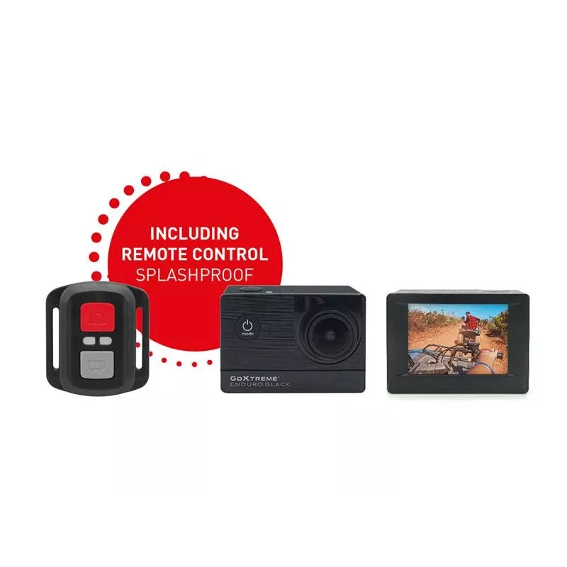 Easypix GoXtreme Enduro Schwarz - Action-Kamera - montierbar - 4K / 30 fps - 8,0 MPix - Wi-Fi - bis 30 m wasserdicht - Schwarz