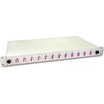 Lightwin LWL Spleißbox, 24 Fasern, 12x DLC Multimode, 50/125µm OM4 Pigtail Spleißboxen (SPBOX 24G50 OM4 DLC)