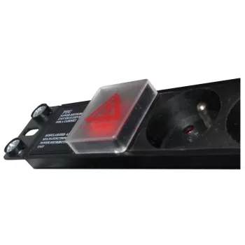 Alantec PZ081U3M Stromverlängerung 3 m 8 AC-Steckdosen für den Innenbereich Schwarz
