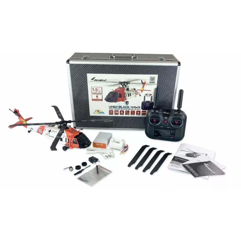Helicopter Amewi UH60 Schwarz Hawk Elektromotor 1:47