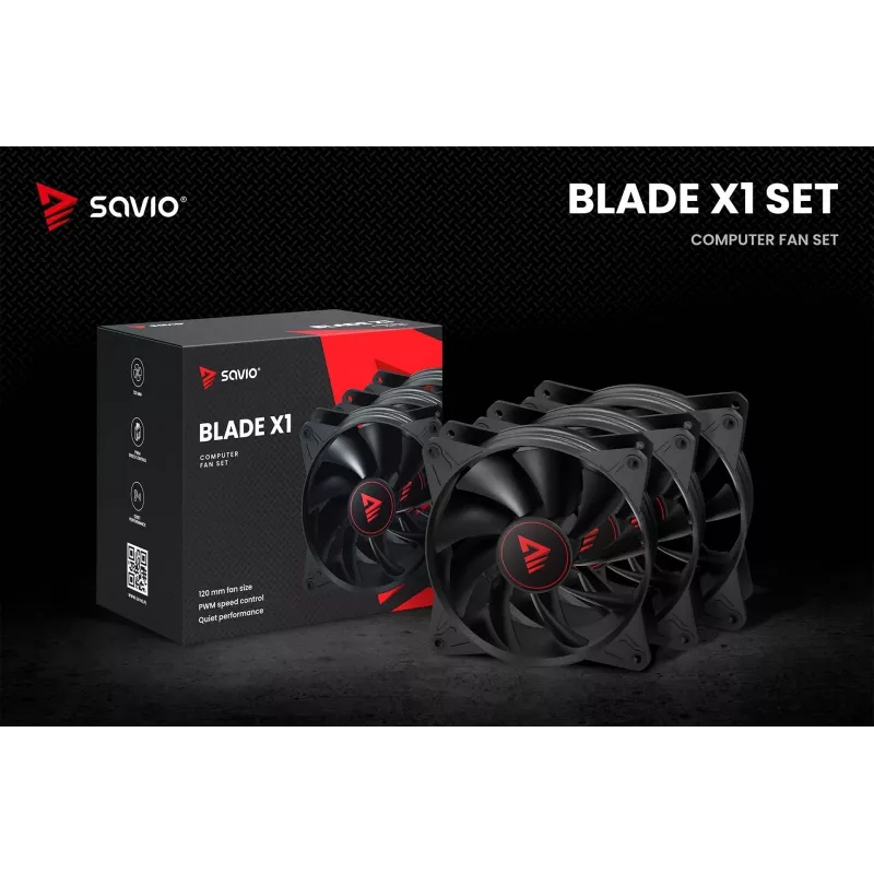 All-in-one-Flüssigkeitskühler SAVIO BLADE SET 120 mm Lüfter 1800 U/min 32 Sone Schwarz