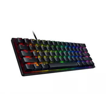Razer Huntsman Mini 60% Gaming-Tastatur Opto-Mechanical Purple Switch RGB LED NORD kabelgebunden