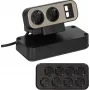 Power Extension Brennenstuhl 1153580100 2m 10 AC Outlets Indoor Schwarz Silver