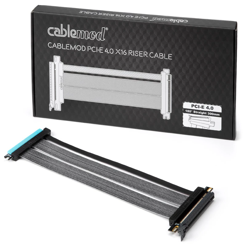 PCIe 4.0 Riser-Kabel CableMod CM-CAB-PC4S-30K-R — 30 cm