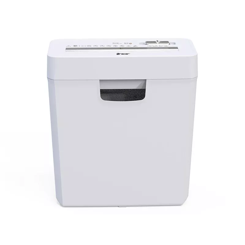 Aktenvernichter TRACER Tracer 47584 — Kreuzschnitt 6 mm, bis zu 5–6 Blatt, 10 L Behälter, weiß