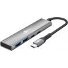 Goobay Slim 4-Port USB-Hub USB-C auf/USB-A 5 Gbit/s - Plug USB 3.2 (76563)