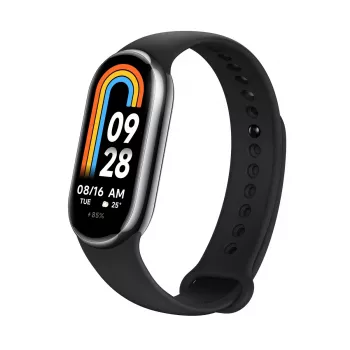 Xiaomi Smart Band 8 Schwarz, Fitness-Tracker, Bluetooth 5.1, 190mAh, 1,62 Zoll, 5 ATM, Beschleunigungssensor, PPG-Sensor, Gyroskop
