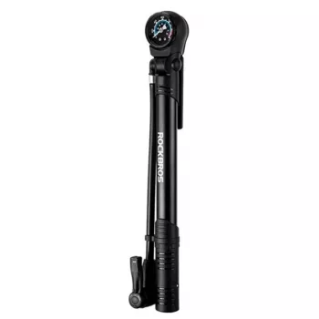 Rockbros 42310006001 Fahrrad-Handpumpe mit Manometer Schwarz