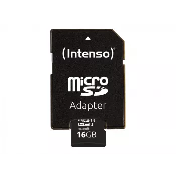 Intenso Performance - Flash-Speicherkarte (microSDHC/SD-Adapter enthalten) - 16 GB - UHS-I U1 / Class10 - microSDHC UHS-I