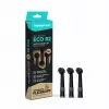 happybrush ECO R2 Ersatzbürstenköpfe, schwarz, 3 Stück