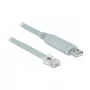 Serielles Kabel DeLOCK 63920 USB 2.0 Typ-A RJ45 Grau 0,5 m