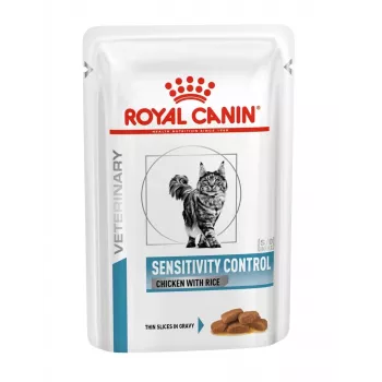 Nassfutter für Katzen Royal Canin Sensitivity Control Huhn mit Reis, ausgewachsene Katzen, 12 x 85 g, 79,4 % Feuchtigkeit