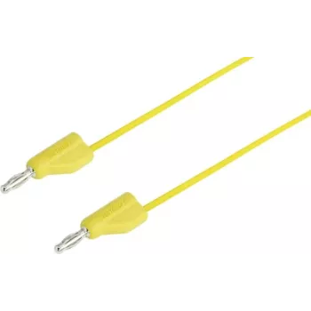VOLTCRAFT Test Lead [Plug 4 mm - Plug 4 mm] 2 m Gelb MSB-300 (MSB-300-3-GB)