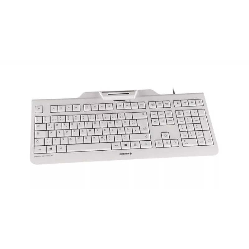 CHERRY KC 1000 SC Kabelgebundene Smartcard-Tastatur Hellgrau USB QWERTY UK
