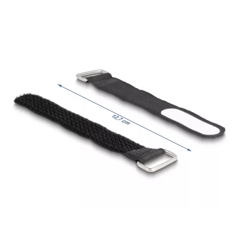 Kabelbinder-Halterung DeLOCK 19603 Klettverschluss schwarz 127x20 mm 5 Stück