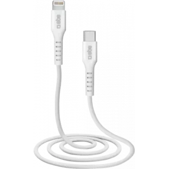 SBS TECABLELIGTC1W - 1 m - Lightning - USB C - Stecker - Stecker - Weiß