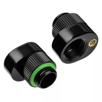 Extension Offset (2er-Pack) BitsPower BPTA-PAM-GB — schwarz, abgewinkelte PC-Wasserkühlungsanschlüsse