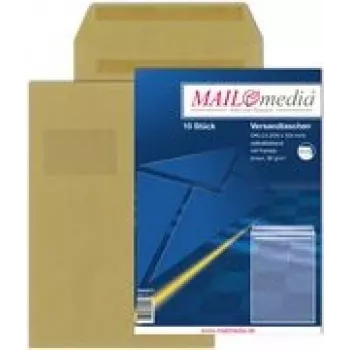 Briefumschlag MAILmedia C5 braun 90 g/m² 50er-Pack