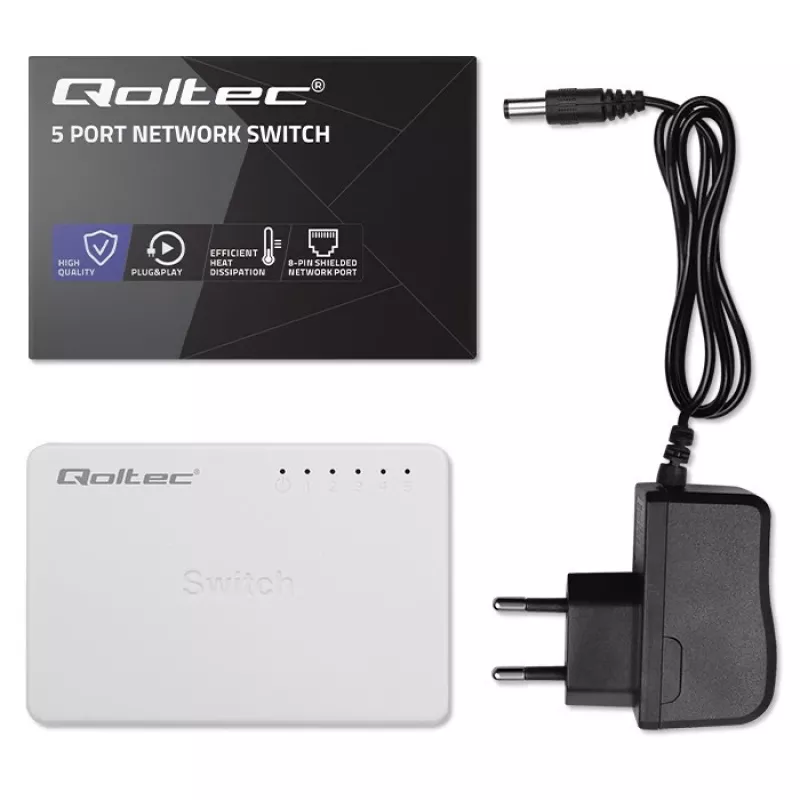 Netzwerk-Switch 5x RJ45-Port 100 Mbit/s LAN