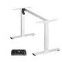 Stehtischgestell ONKRON WDF221E-W, elektrisch 2-beinig, weiß, Höhe 71–118 cm, Tragfähigkeit 70 kg, 25 mm/s