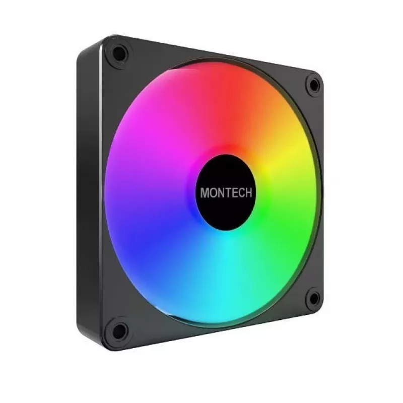 Montech GF120 V2 ARGB Computergehäuse-Lüftermodul 12 cm Schwarz 3 St.