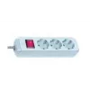 Brennenstuhl Eco-Line mit Schalter 3-fach Weiß 1,5 m Steckdosenleiste 1152320015, Weiß, H05VV-F 3G1,5 Anschlusskabel 1,5 m