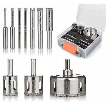 Diamantkernbohrer-Set Smart SM-25-SET10G, 10-teilig, Durchmesser 4–68 mm