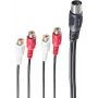 Audiokabel ShiverPeaks BS10231 0,2 m DIN (5-polig) 4 x RCA Schwarz
