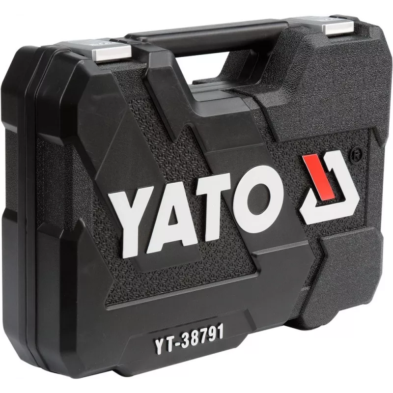 Steckschlüsselsatz YATO YT-38791 — 108-teilig, 1/2 Zoll Antrieb, inklusive Knarre, schwarzer Koffer