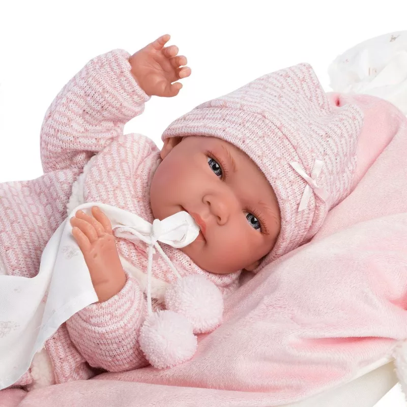 Llorens Nica 73860 Babypuppe auf Decke, 40 cm